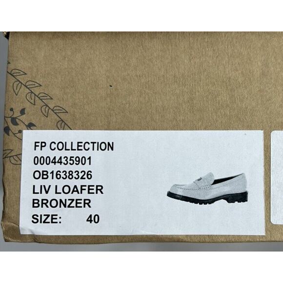 Free People Liv Penny Loafer Bronze Women 40 US 10 Comfort NIB - Picture 10 of 10